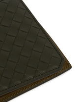 Green Intrecciato Bifold Wallet | PDP | Antonia