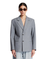 Blue Mohair and Wool Jacket | PDP | Antonia