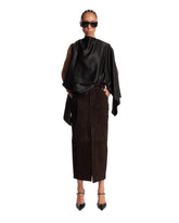 Black Fluid Silk Satin Top | PDP | Antonia