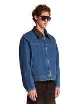 Giacca Con Zip In Denim Blu | PDP | Antonia