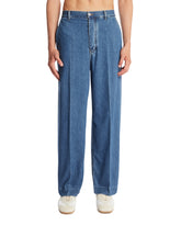 Blue Cotton Denim Trousers | PDP | Antonia