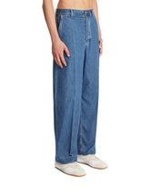 Blue Cotton Denim Trousers | PDP | Antonia