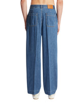 Blue Cotton Denim Trousers | PDP | Antonia