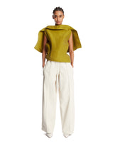 Pantaloni Ampi In Pelle Bianchi | PDP | Antonia