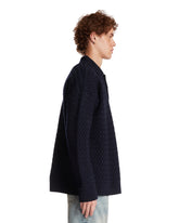 Maglione Intrecciato In Lana Blu | PDP | Antonia