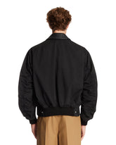 Black Cotton-Blend Bomber Jacket | PDP | Antonia