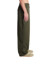 Green Cotton Casual Pants | PDP | Antonia