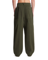 Green Cotton Casual Pants | PDP | Antonia