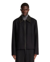 Black Wool Zip Jacket | PDP | Antonia