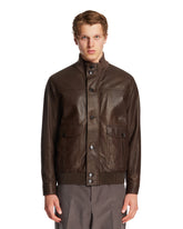 Blouson 75 In Pelle Marrone | PDP | Antonia