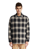 Black Plaid Cotton Overshirt | PDP | Antonia
