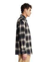 Black Plaid Cotton Overshirt | PDP | Antonia