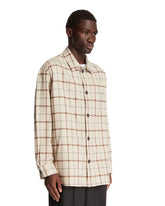 Beige Plaid Cotton Overshirt | PDP | Antonia