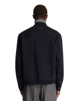 Blue Wool Zip Jacket | PDP | Antonia