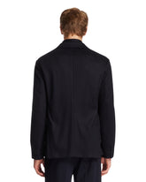 Blue Deconstructed Cashmere Blazer | PDP | Antonia