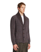 Cardigan In Cashmere E Seta Viola | PDP | Antonia