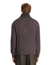 Cardigan In Cashmere E Seta Viola | PDP | Antonia