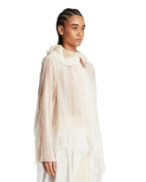 Beige Hu Pleated Shirt | PDP | Antonia