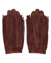 Burgundy Fringe Gloves | PDP | Antonia