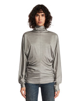 Kimono Top In Seta Grigio | PDP | Antonia