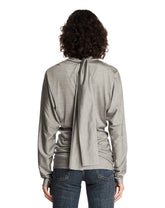 Kimono Top In Seta Grigio | PDP | Antonia
