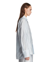 Light Blue Silk Crepe Long Shirt | PDP | Antonia