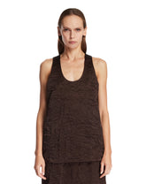 Brown Crinkled Satin Top | All | Antonia