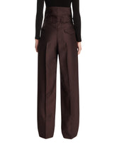 Purple Wool and Silk Trousers | PDP | Antonia