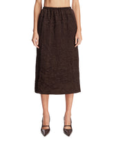 Brown Crinkled Satin Skirt | All | Antonia