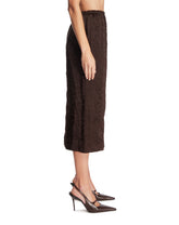 Brown Crinkled Satin Skirt | PDP | Antonia
