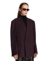 Purple Wool Canvas Tailored Jacket | PDP | Antonia