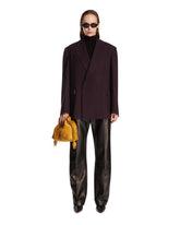 Purple Wool Canvas Tailored Jacket | PDP | Antonia