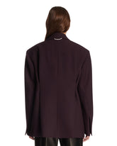 Purple Wool Canvas Tailored Jacket | PDP | Antonia