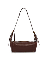 Brown Paddington Leather Shoulder Bag | PDP | Antonia