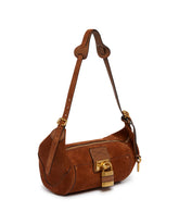 Brown Suede Paddington Shoulder Bag | PDP | Antonia