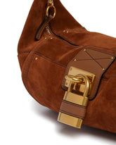 Brown Suede Paddington Shoulder Bag | PDP | Antonia