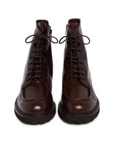 Stivaletti Lace-Up In Pelle Marroni | PDP | Antonia