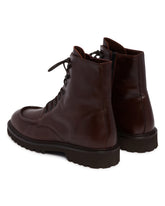 Stivaletti Lace-Up In Pelle Marroni | PDP | Antonia