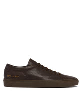 Brown Leather Achille Sneakers | PDP | Antonia