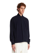 Blue Sean Wool Bomber Jacket | PDP | Antonia