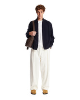 Blue Sean Wool Bomber Jacket | PDP | Antonia
