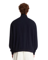 Blue Sean Wool Bomber Jacket | PDP | Antonia