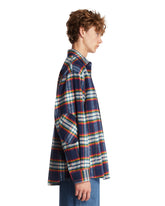 Blue Check Wool Shirt | PDP | Antonia