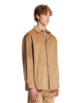 Beige Ribbed Cotton Shirt | PDP | Antonia