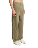 Green Cotton Denim Carpenter Jeans | PDP | Antonia