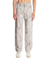 White Cotton Denim Carpenter Jeans | PDP | Antonia