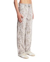 White Cotton Denim Carpenter Jeans | PDP | Antonia