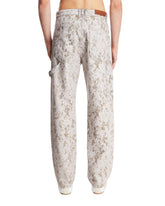 White Cotton Denim Carpenter Jeans | PDP | Antonia