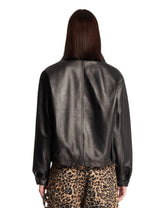 Black Leather Mabel Bomber Jacket | PDP | Antonia