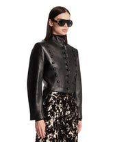 Black Leather Moss Napoleon Jacket | PDP | Antonia